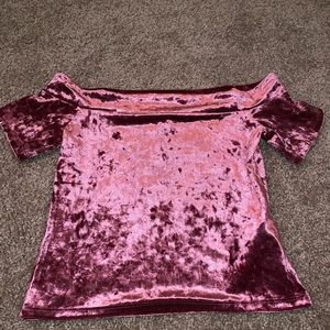 Velvet crop top